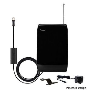 ANTOP AT-214B Curved Panel Indoor HDTV Antenna Smartpass Amplified 50 mi Blk NEW